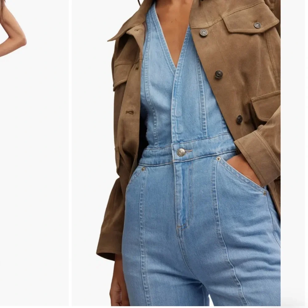 Free People Blue Flare Wide Leg Jeans‼️‼️ - Picture 4 of 8